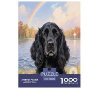 American Cocker Spaniel 1000 Piece Puzzle Educational Games Families Pieces Fit Together Perfectly Cute Pets Challenging for Adults And Kids Age 12 Years Up for Relaxing Decor And Gift 38x26cm/1000pcs