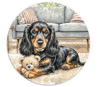 American Cocker Spaniel 1000 Piece Round Puzzles For Adults And Kids Cute Pets Jigsaws Creative Unique Challenge Games Impossible Hard Difficult Challenging Puzzles 1000pcs (67.5x67.5cm)