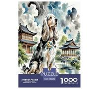 American Cocker Spaniel 1000 Pieces Animal Dog Jigsaw Puzzles with Paper Art Creativity & Gift Giving Adults Or Families Fit Fun Challenges 38x26cm/1000pcs