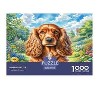 American Cocker Spaniel 1000 Pieces Animal Dog Jigsaw Puzzles with Paper Art Creativity & Gift Giving Families Fit Fun Challenges 70x50cm/1000pcs
