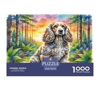 American Cocker Spaniel 1000 Pieces Animal Dog Jigsaw Puzzles with Paper Art Creativity & Gift Giving for Adults And Kids Age 12 Years Up Educational Games 70x50cm/1000pcs