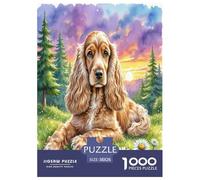 American Cocker Spaniel 1000 Pieces Animal Dog Jigsaw Puzzles with Paper Art Perfect for Relaxation Adults Or Families Fit Stunning Puzzle 38x26cm/1000pcs