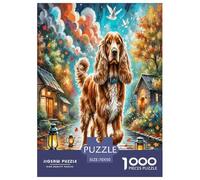 American Cocker Spaniel 1000 Pieces Animal Dog Jigsaw Puzzles with Paper Art Perfect for Relaxation for Enthusiasts Fun Challenges 70x50cm/1000pcs