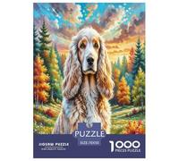 American Cocker Spaniel 1000 Pieces Animal Dog Jigsaw Puzzles with Paper Art Perfect for Relaxation Adult Fun Challenges 70x50cm/1000pcs