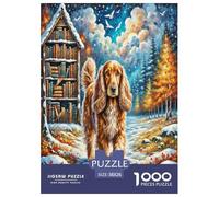 American Cocker Spaniel 1000 Pieces Animal Dog Jigsaw Puzzles with Paper Art Perfect for Relaxation for Adults And Kids Age 12 Years Up Fun Challenges 38x26cm/1000pcs