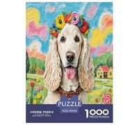 American Cocker Spaniel 1000 Pieces Animal Dog Jigsaw Puzzles with Paper Art Perfect for Relaxation Adults Or Families Fit Fun Challenges 70x50cm/1000pcs