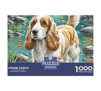 American Cocker Spaniel 1000 Pieces for Adults Jigsaw Puzzles Beautiful Decoration Puzzle Pet Dog Challenging Puzzles Gifts for Men38x26cm/1000pcs
