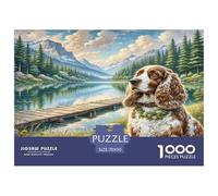 American Cocker Spaniel 1000 Pieces Jigsaw Puzzle Adults & Family Educational Game Challenge Made in UK Missing Piece Guarantee Thick Cardboard 70x50cm/1000pcs