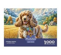 American Cocker Spaniel 1000 Pieces Jigsaw Puzzles Engaging Home Decoration Jigsaw Puzzles Unique Puzzle Gift for Adults & Families 70x50cm/1000pcs