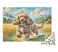 American Cocker Spaniel 1000 Pieces Jigsaw Puzzles for Adults Festive Gifts Family Challenging Educational Challenge Home Decoration for Adults And Kids Age 12 Years Up 1000pcs (75x50cm)