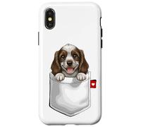 American Cocker Spaniel Dog In Pocket Peeking Cute Puppy Dog Case for iPhone X/XS