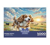 American Cocker Spaniel Jigsaw Puzzles 1000 Piece for Adults Challenging Puzzles for The Whole for Women Home Decoration 100% Recvcled Cardboard 38x26cm/1000pcs
