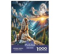 American Cocker Spaniel Jigsaw Puzzles Puzzle for Adults Kids. 1000 Pieces Great Gifts Challenge Toy Educational Game Home Decoration for Adults& Kids Age 14 Years Up 70x50cm/1000pcs
