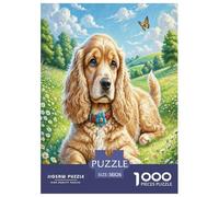 American Cocker Spaniel Jigsaw Puzzles Puzzle for Adults Kids. 1000 Pieces Impossible Challenge Toy Educational Games Home Decoration for Adults& Kids Age 14 Years Up 38x26cm/1000pcs