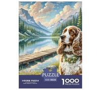 American Cocker Spaniel Jigsaws Challenge Toy Gifts 1000 Piece Puzzle Wall Decor Family Game for Adults & Kids Age 12 Years Up 38x26cm/1000pcs