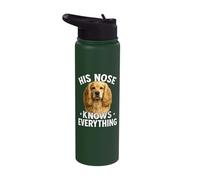 American Cocker Spaniel Owner - His Nose Knows Everything Stainless Steel Insulated Water Bottle