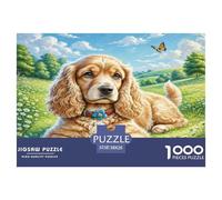 American Cocker Spaniel Puzzle 1000 Piece Jigsaws Adults Kids Puzzles Brainteasing Impossible Challenging Puzzling Fun 1000pcs 38x26cm/1000pcs