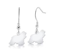 American Cocker Spaniel Silhouette Silver Earrings