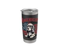 American Cocker Spaniel USA Flag Design Stainless Steel Insulated Tumbler