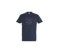 AMERICAN COLLEGE USA T Shirts Manches Courtes Hommes Femmes, Bleu Marine, S