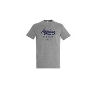 AMERICAN COLLEGE USA T Shirts Manches Courtes Hommes Femmes, Gris, XL
