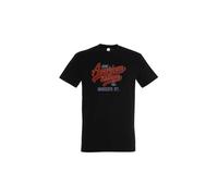 AMERICAN COLLEGE USA T Shirts Manches Courtes Hommes Femmes, Noir, S
