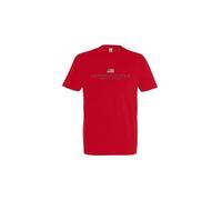 AMERICAN COLLEGE USA T Shirts Manches Courtes Hommes Femmes, Rouge, S