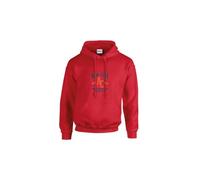 AMERICAN COLLEGE USA Unisex Hooded Sweatshirt for Men and Women, Red, L