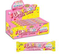 American Continental Birthday Cake Chew Bars | Case of 24 x 20g | Soft Chewy Candy | Vegan, Halal & Gluten-Free
