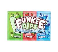 American Continental Funkee Dips Double Trouble | 24 Count Case | Triple-Layer Tangy Dip Candy | Vegan, Halal & Gluten-Free