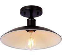 American Country Ceiling Light Industrial V-intage Ideas Semi Flush Mount Ceiling Lamp E27 Lighting Fixture, Interior Compatible with The Study, Corridor, Aisle, Porch, Ceiling Chandelier