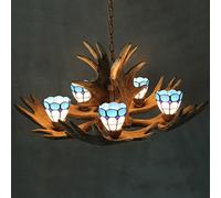 american country creative large antler chandelier european retro villa restaurant bar clothing store art living room lamps