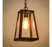 American Country Pendant Light Iron Glass Hanging Lamp Black Industrial Home Decor Personalized Creative Suspension Lighting Rustproof Metal Indoor Lighting For Dinning Room Kitchen Island