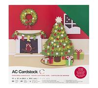 American Crafts 376985 Variety Cardstock Pack x 12-inch 60/Pkg, Multicoloured, 30.73 x 30.22 x 2.28 cm