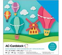 American Crafts 376990 Variety Cardstock, Multi-Colour, 12 x 12-Inch, Pack of 60