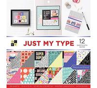 American Crafts DCWV Double-Sided Cardstock Stack 12" X12" 36/pkg-Just My Type, 18/2 Each, 12