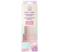 AMERICAN CRAFTS Frost Form Stencil Liners, 2 Pack (Blooms) | Cake Decorating with Intricate Patterns | Designed for Use with Frost Form Starter + Kits (6 inch and 8 inch)