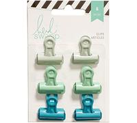 American Crafts Heidi Swapp Bulldog Clips 1-inch Greens, Acrylic, Multicolour, 1.9x7.62x11.43 cm