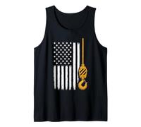 American Crane Operator USA Jobsite Heavy Equipment Tank Top