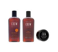 American Crew Daily Moisturizing Shampoo 450ml, Conditioner 450ml and Heavy Hold Pomade 85g