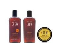 American Crew Daily Moisturizing Shampoo 450ml, Conditioner 450ml and Molding Clay 85ml