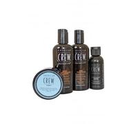 American Crew Essential Travel Kit Shave Gel 50ml Shampoo 100ml, Condition 100ml, Fibre 50g
