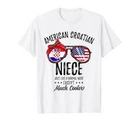 American Croatian Niece Croatian Heritage Value Graphic T-Shirt, Men, White, L