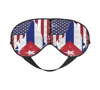 American Cuba Flag Cuban Roots Eye Mask Sleep Mask Light BlockBlindfold Night Eyes Cover Soft Pressure-Free Eyeshade with Elastic Strap for Home Travel Office Nap Yoga