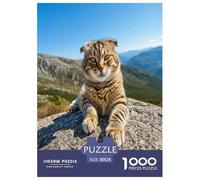 American Curl 1000 Pieces Animal Jigsaw Puzzles with Paper Art Jigsaw Puzzle Perfect for Relaxation Adults Or Families Fit Fun Challenges 38x26cm/1000pcs
