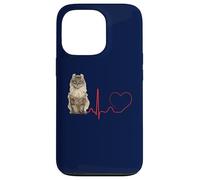 American Curl Cat Heartbeat EKG Funny Cats & Kitten Lovers Case for iPhone 13 Pro