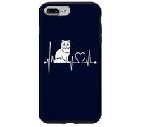 American Curl Cat Heartbeat EKG Funny Cats & Kitten Lovers Case for iPhone 7 Plus/8 Plus