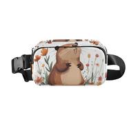 American Curl Cats White Beauty Trendy Crossbody Bag Waist Packs for Women Men Water Resistant Sling Bag Travel Essential, Cartoon Beaver White, One Size