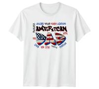 American Dad American History Fathers Day Patriotism Mens T-Shirt Womens Tee Graphic Top Amazing Brave Honor Awesome Fearless Yeah Red White Est 1776 Powerful Freedom Tshirt 4XL