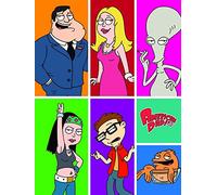 American Dad Panels Canvas Print, Multi-Colour, 60 x 80 cm